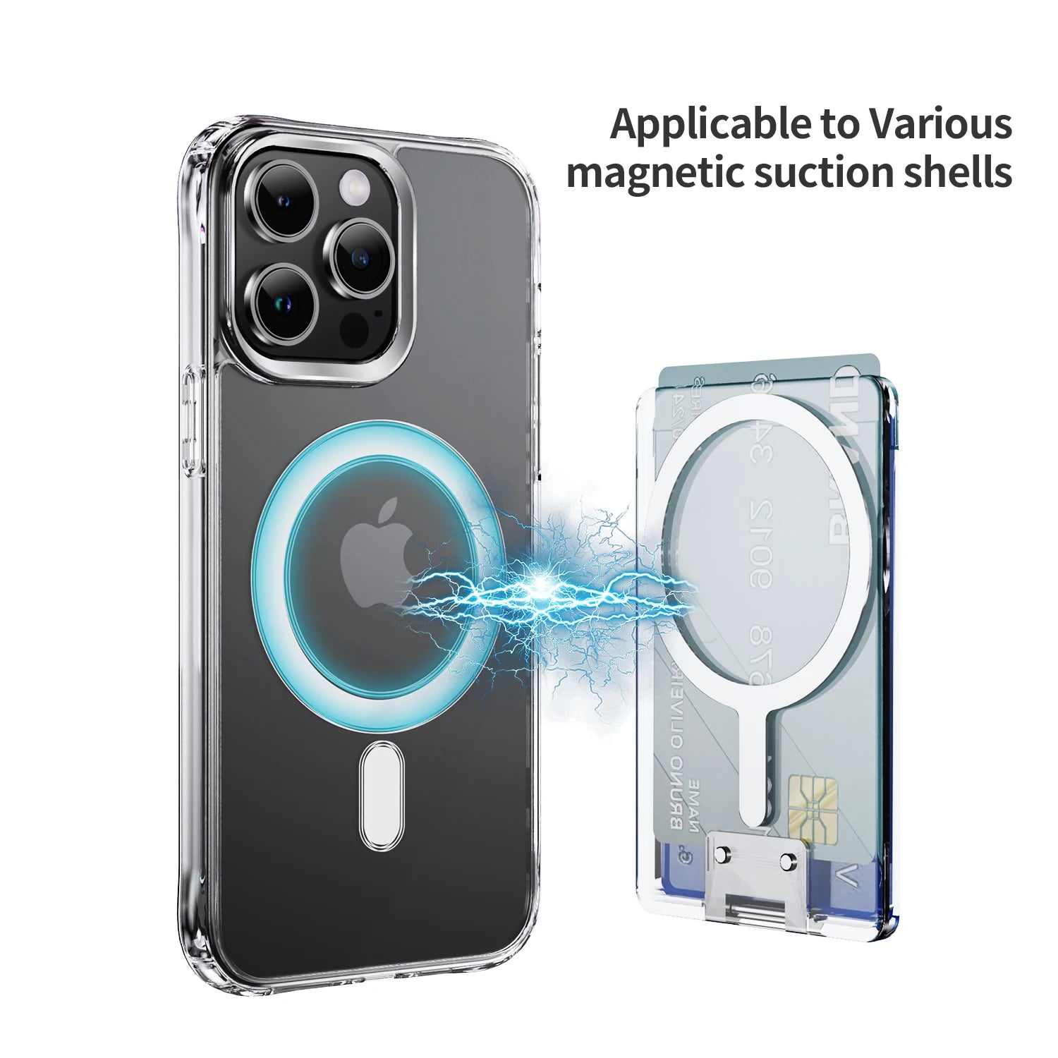Clear Acrylic MagSafe Card Wallet — See-Through Design