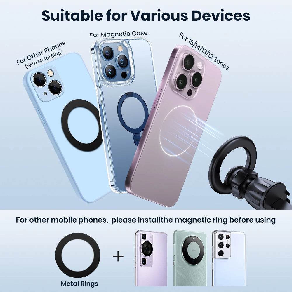 MagSafe Car Air Vent Mount — 360° Magnetic Phone Holder