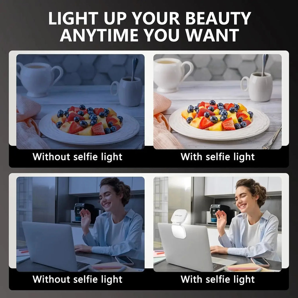 MagSafe LED Selfie Ring Light — 360° Fill Light with Mirror