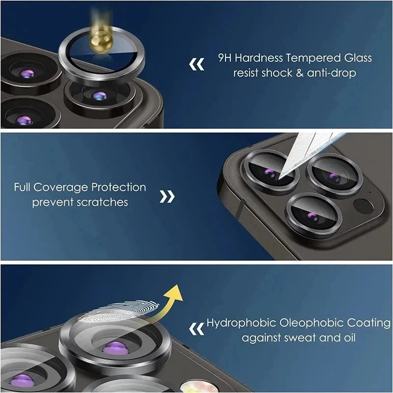 iPhone Camera Lens Protector — Tempered Glass 3-Pack (Multi-Model)