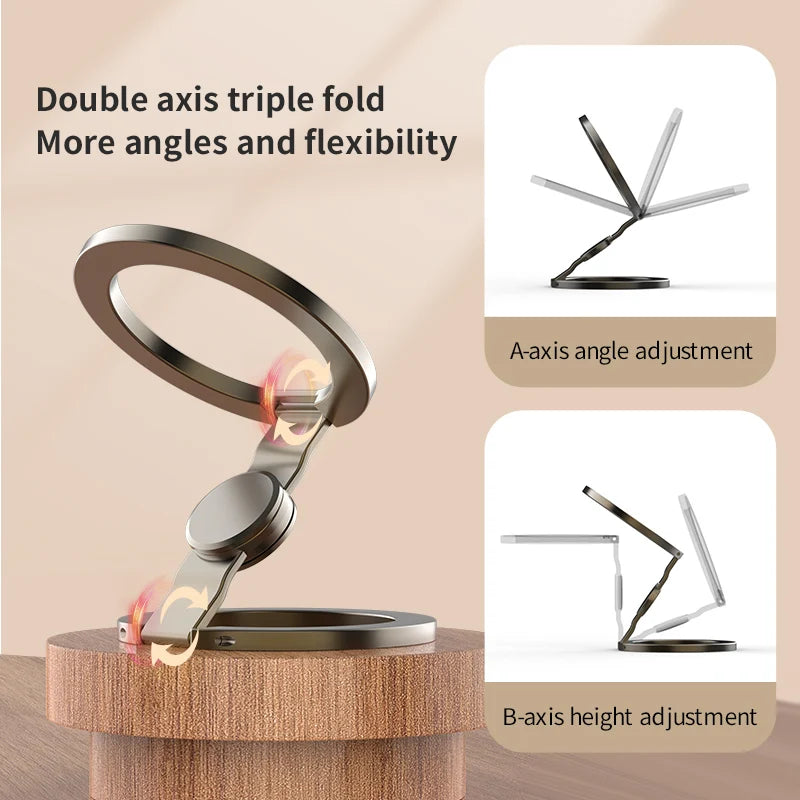 MagSafe 3-in-1 Grip Ring Stand — Magnetic Finger Loop & Phone Holder
