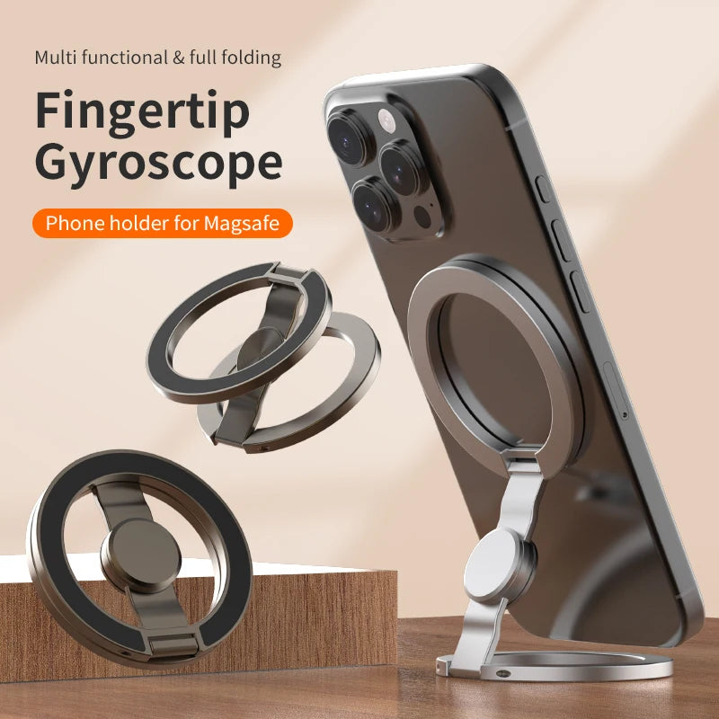MagSafe 3-in-1 Grip Ring Stand — Magnetic Finger Loop & Phone Holder