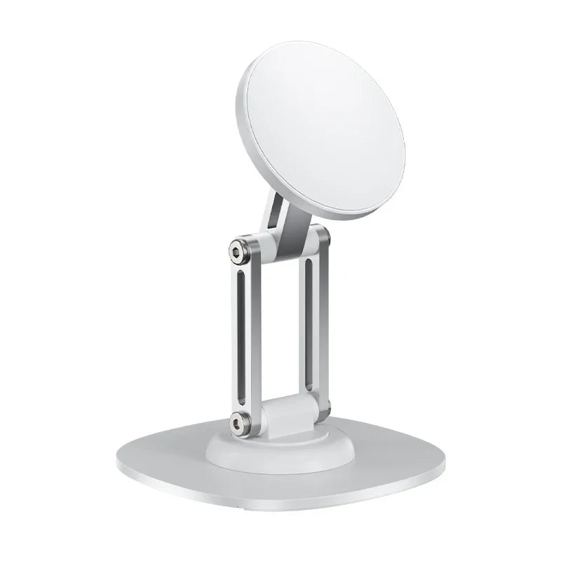 360° Foldable Aluminum MagSafe Desk Stand — Magnetic Phone Holder