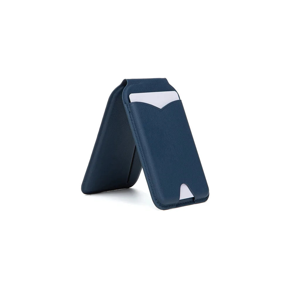 MagSafe Wallet with Mirror & Kickstand — Leather Card Holder