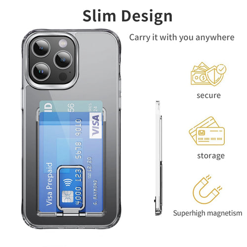 Clear Acrylic MagSafe Card Wallet — See-Through Design