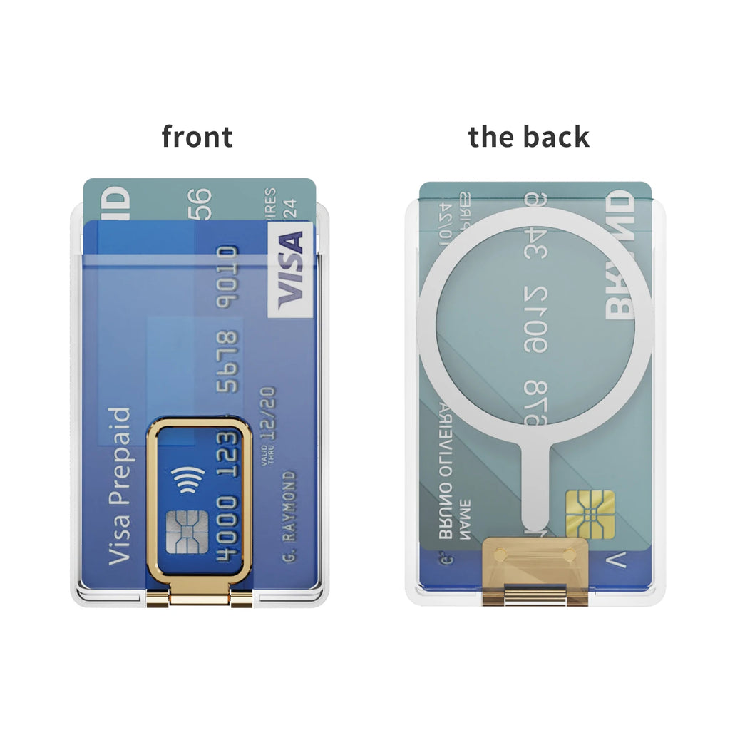 Clear Acrylic MagSafe Card Wallet — See-Through Design
