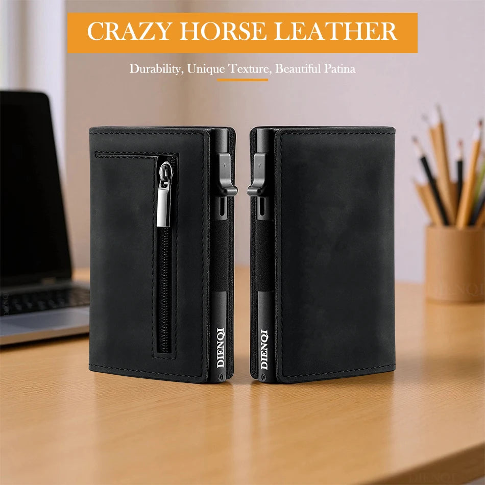 RFID MagSafe wallet holding credit cards with secure magnet attachment